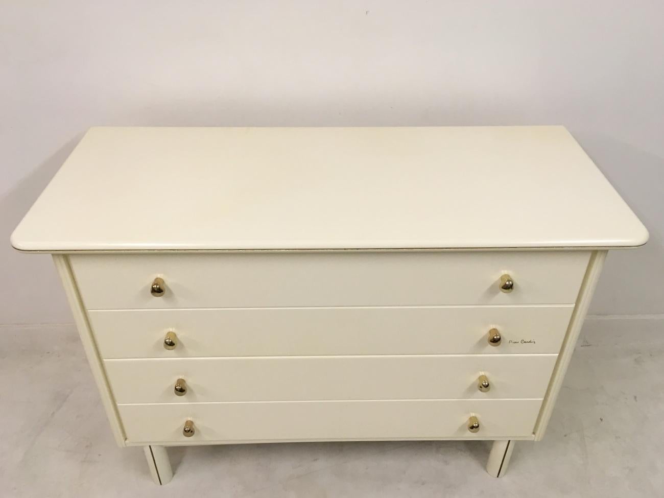 Lacquered Vintage 1980s Chest of Drawers by Pierre Cardin For Sale