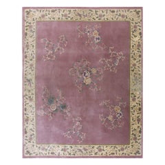Vintage 1980s Chinese Art Deco Rug ( 7' 9'' x 9' 8'' - 235 x 295 cm )