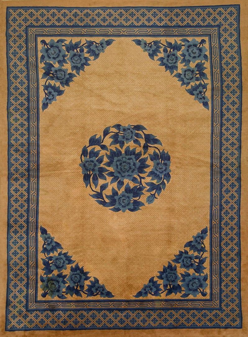 Vintage 1980s Chinese Peking Carpet For Sale