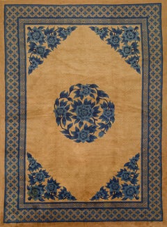 Vintage 1980s Chinese Peking Carpet