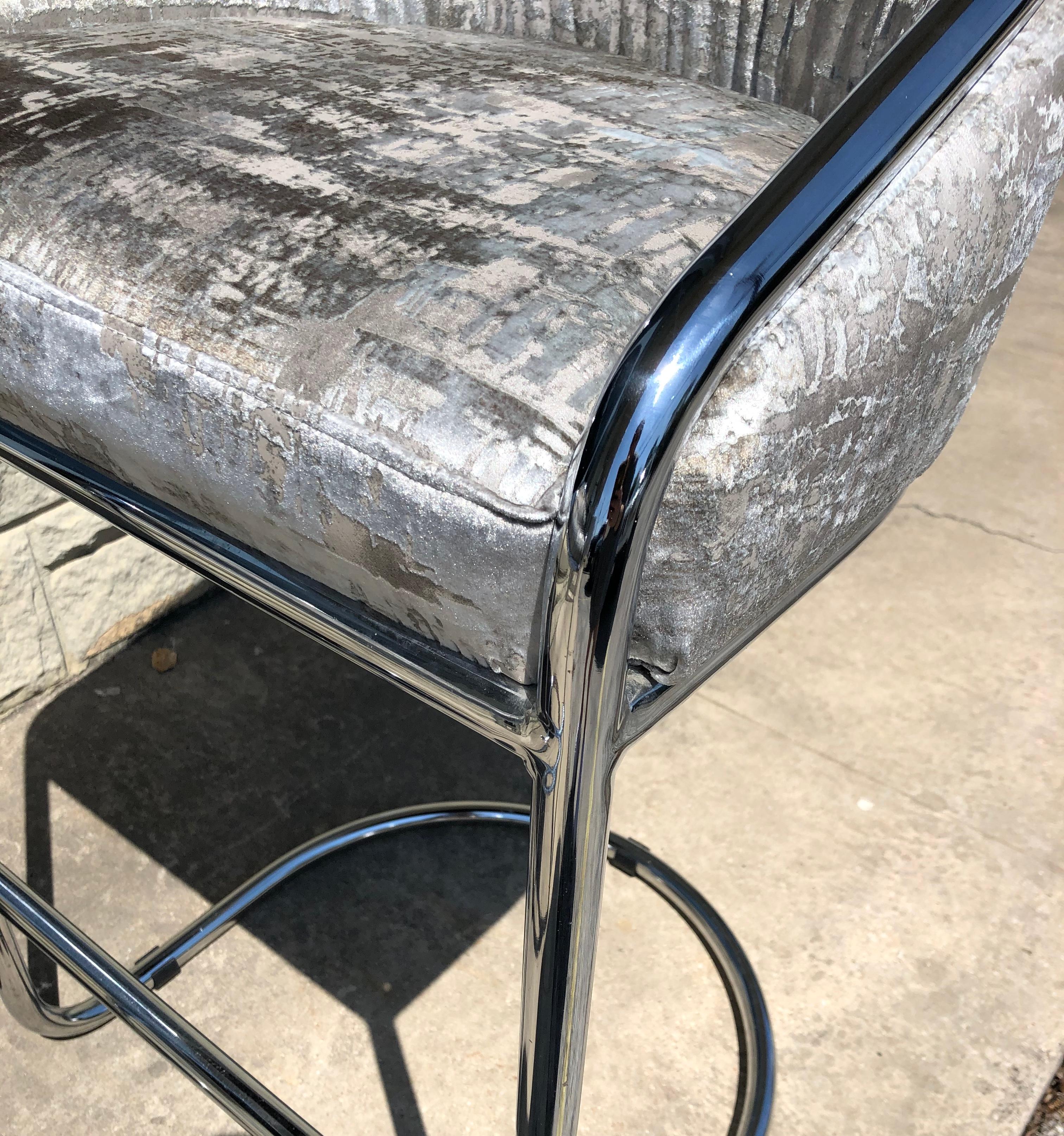 vintage chrome bar stools
