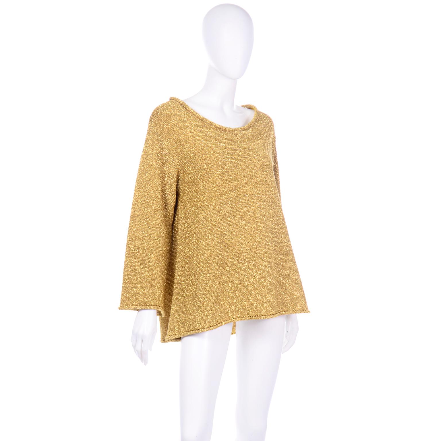 gold shimmer sweater