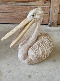 Pellicano costiero in ceramica smaltata vintage anni '80 di Arnel's