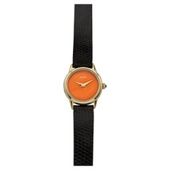 Vintage 1980s Concord Dress 508920 18K Yellow Gold Coral Dial Manual 23 mm