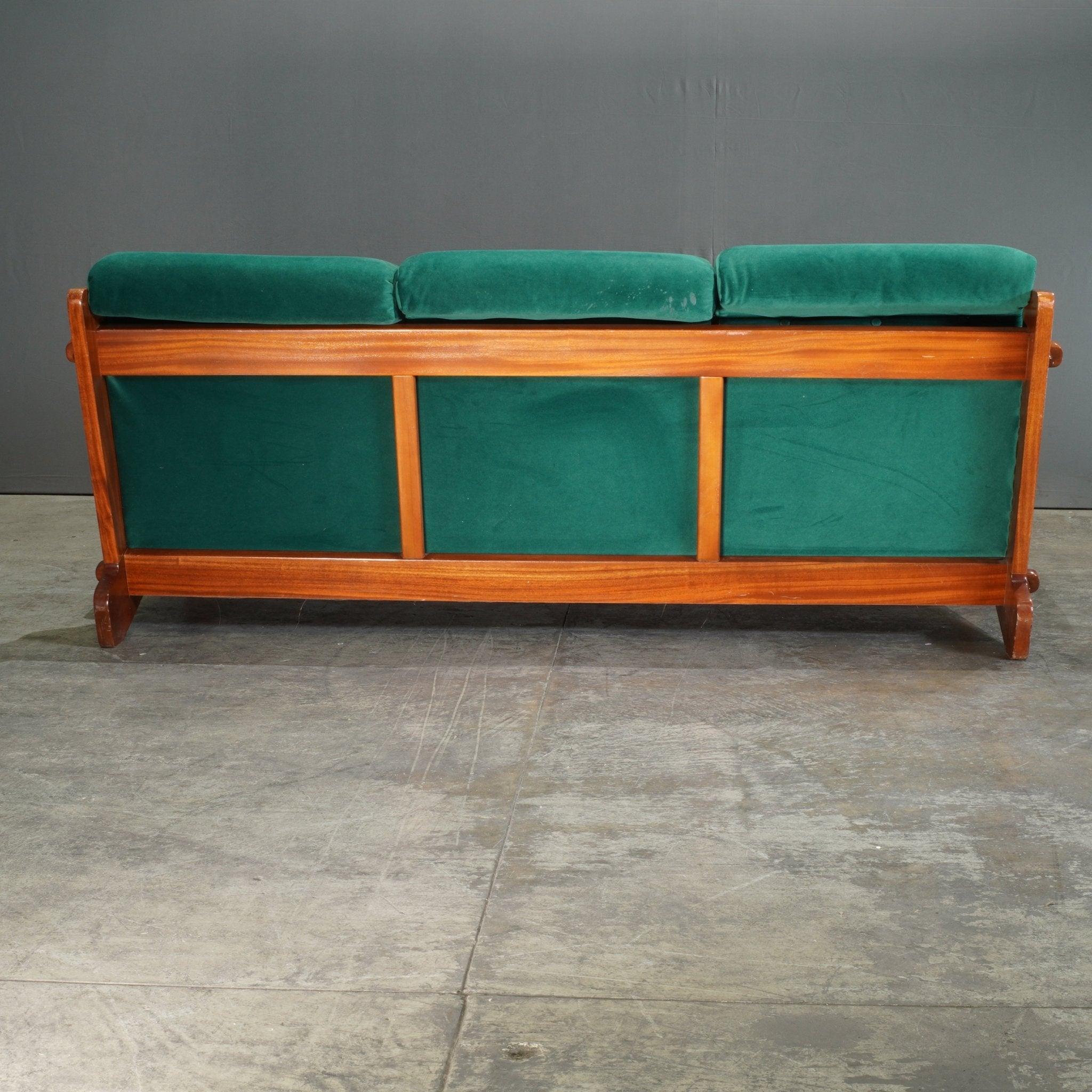 Velours Canapé danois vintage à 3 mers des années 1980 en vente