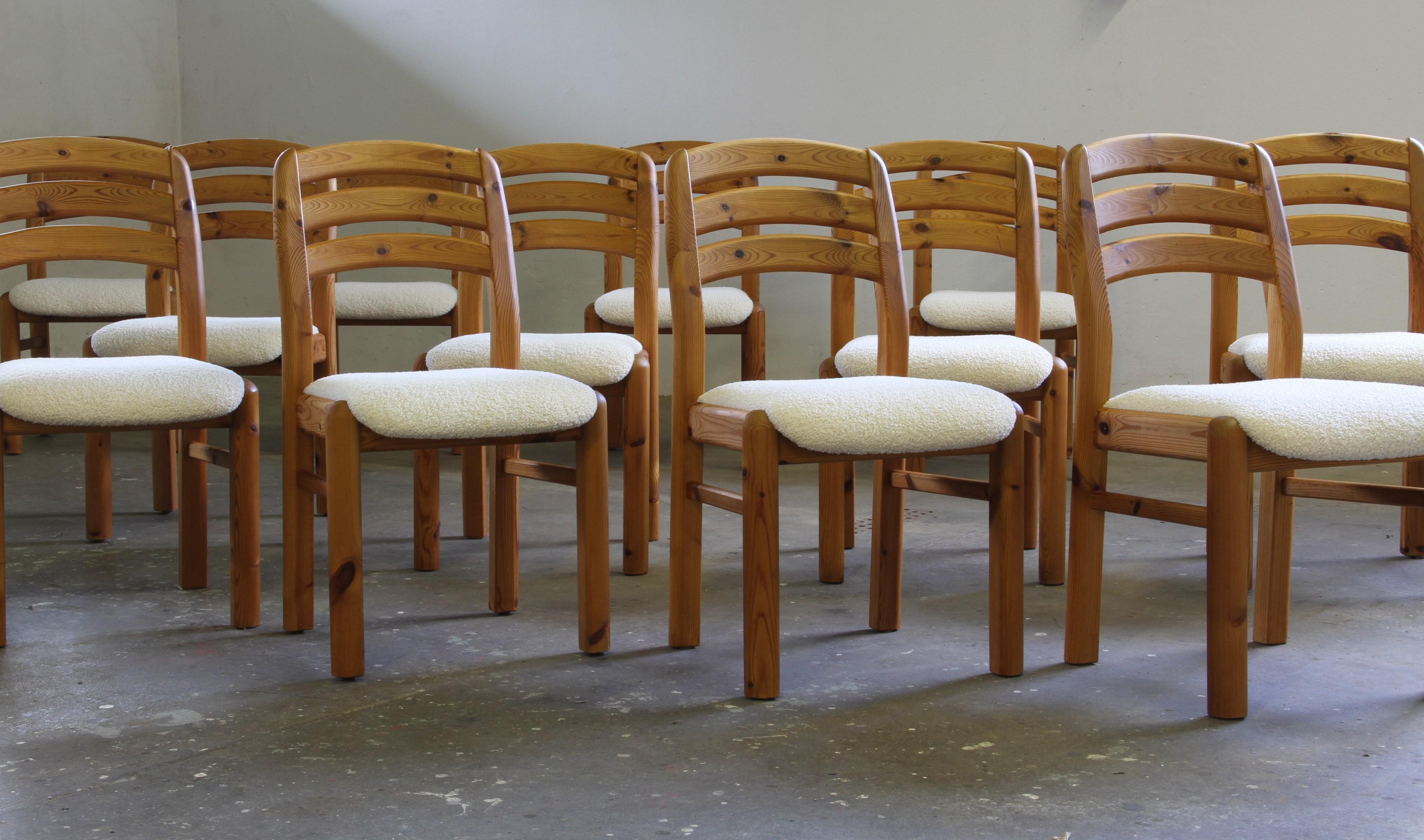 Vintage 1980s Dänische Kiefer Wood Esszimmerstühle 1970s/80s von Dyrlund (Moderne der Mitte des Jahrhunderts) im Angebot