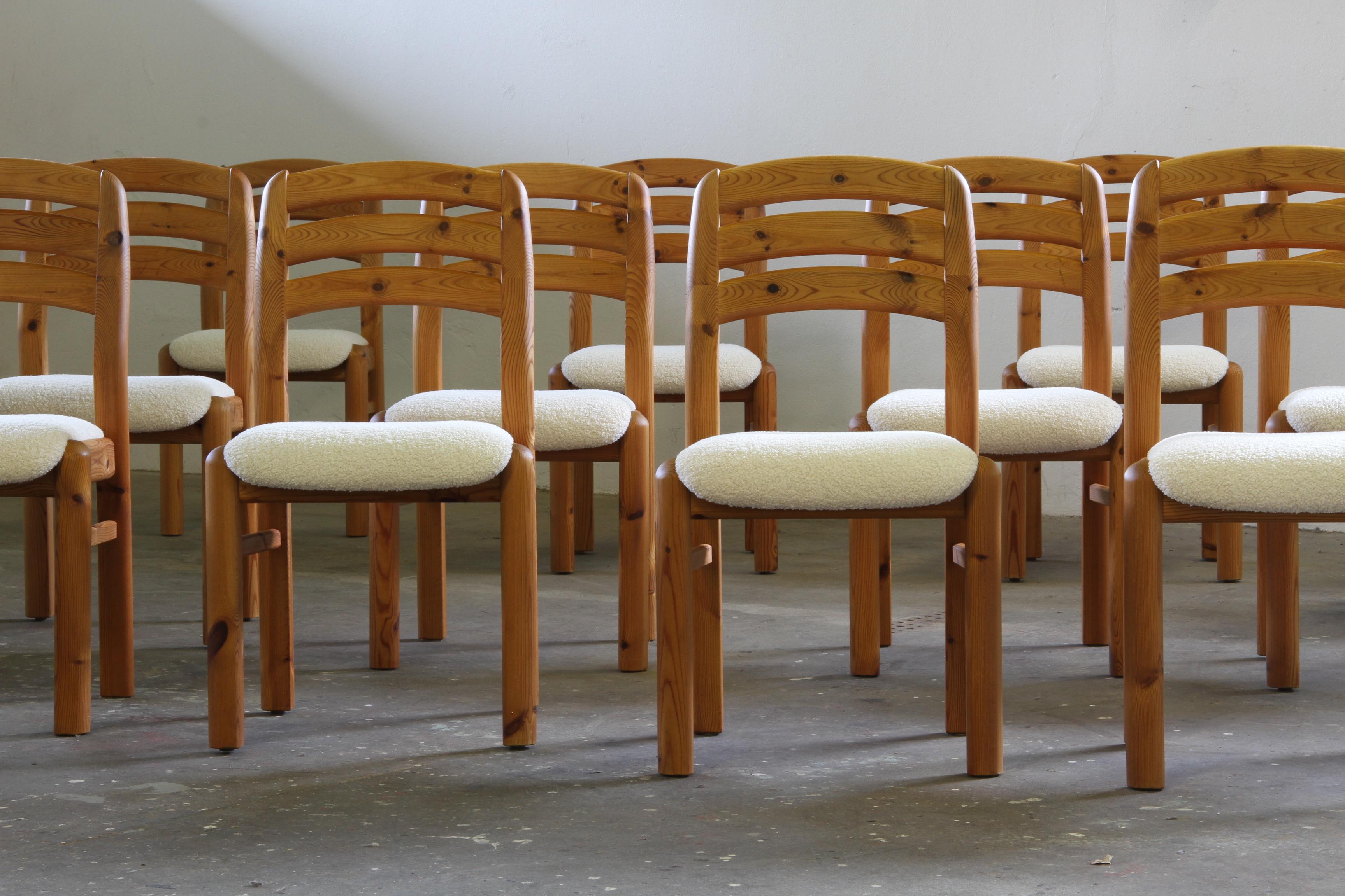 Vintage 1980s Dänische Kiefer Wood Esszimmerstühle 1970s/80s von Dyrlund im Zustand „Gut“ im Angebot in Store Heddinge, DK