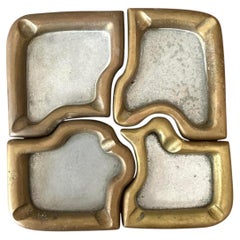 Vintage 1980s David Marshall Puzzle Ashtray Set