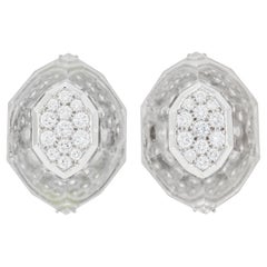 Boucles d'oreilles vintage des années 1980 en cristal de roche et diamant de David Webb