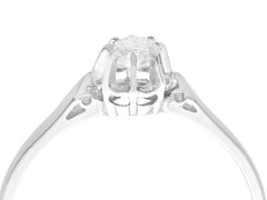 1980s Diamond and Platinum Solitaire Engagement Ring