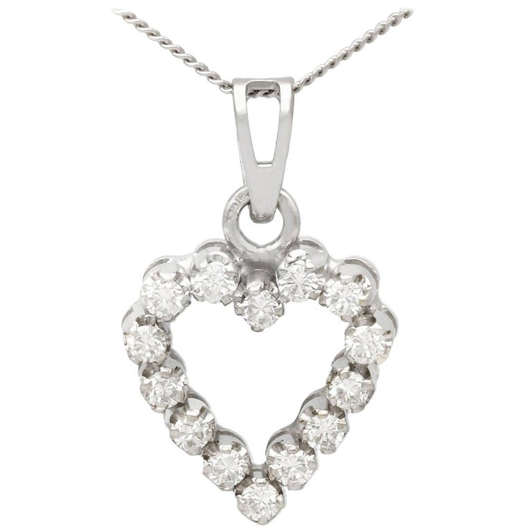 9ct White Gold Heart Shape Diamond Set Locket 