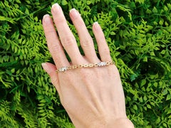 Bracelet vintage en or jaune et diamants des années 1980