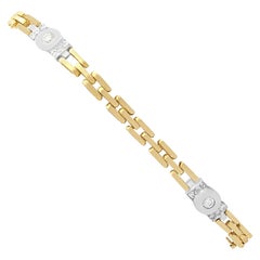 Bracelet vintage en or jaune et diamants des années 1980