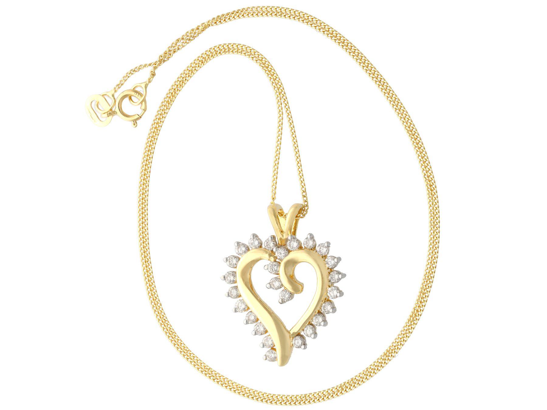 vintage diamond heart necklace