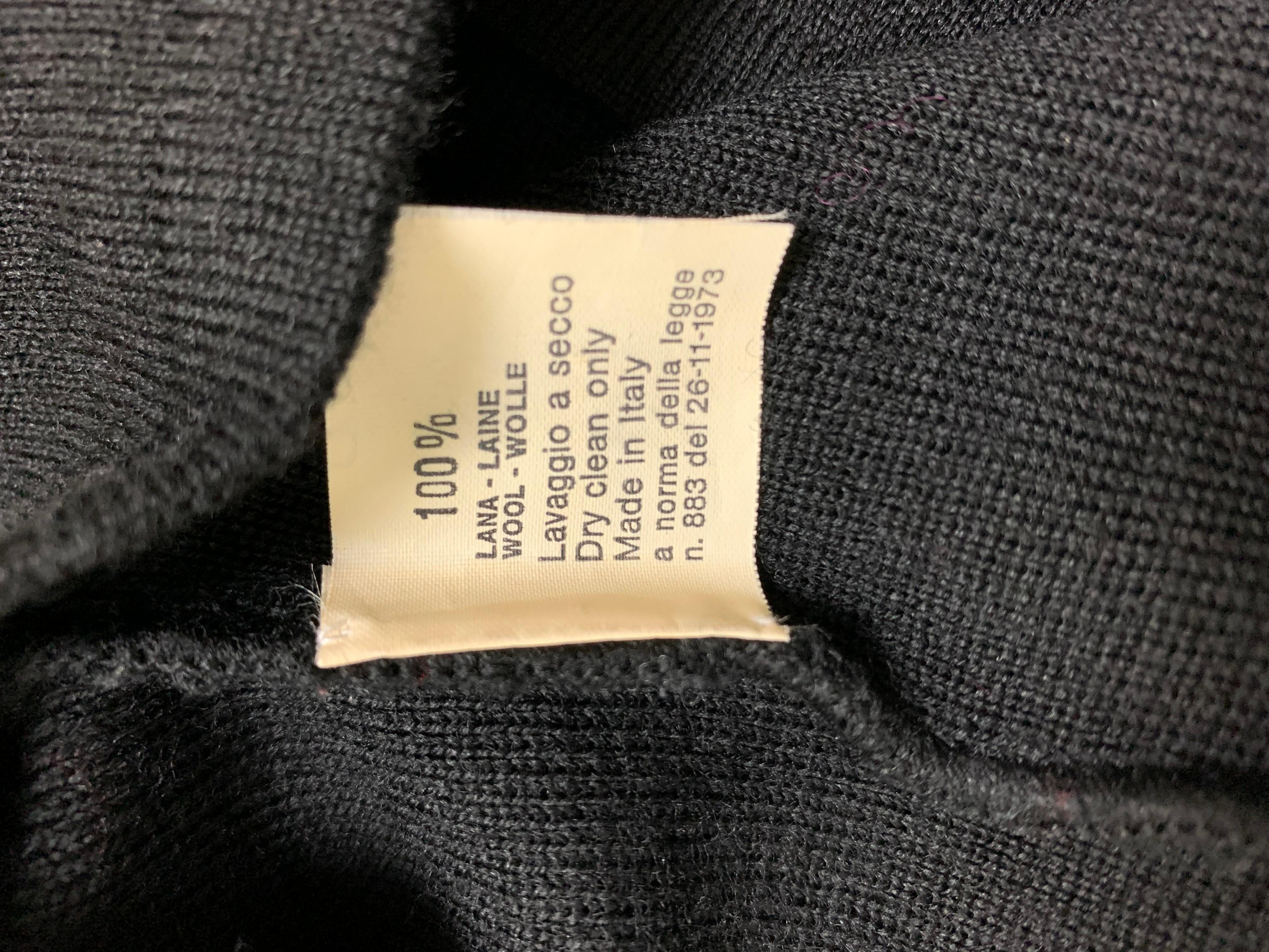 Vintage 1980's Dolce & Gabbana Black Knit Bodycon Cross Back Cut-Out Dress In Good Condition In Yukon, OK