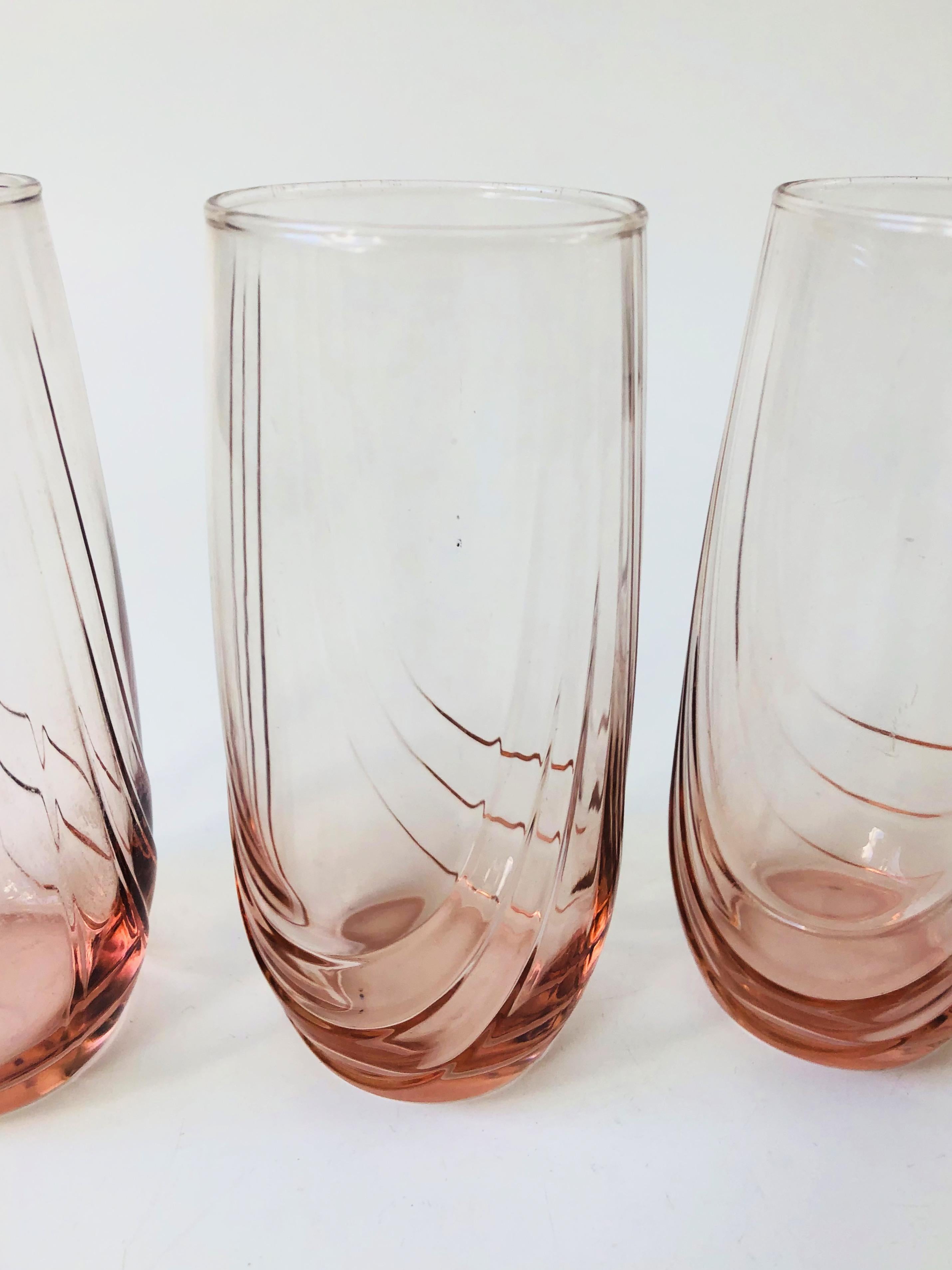 pink drinking glasses