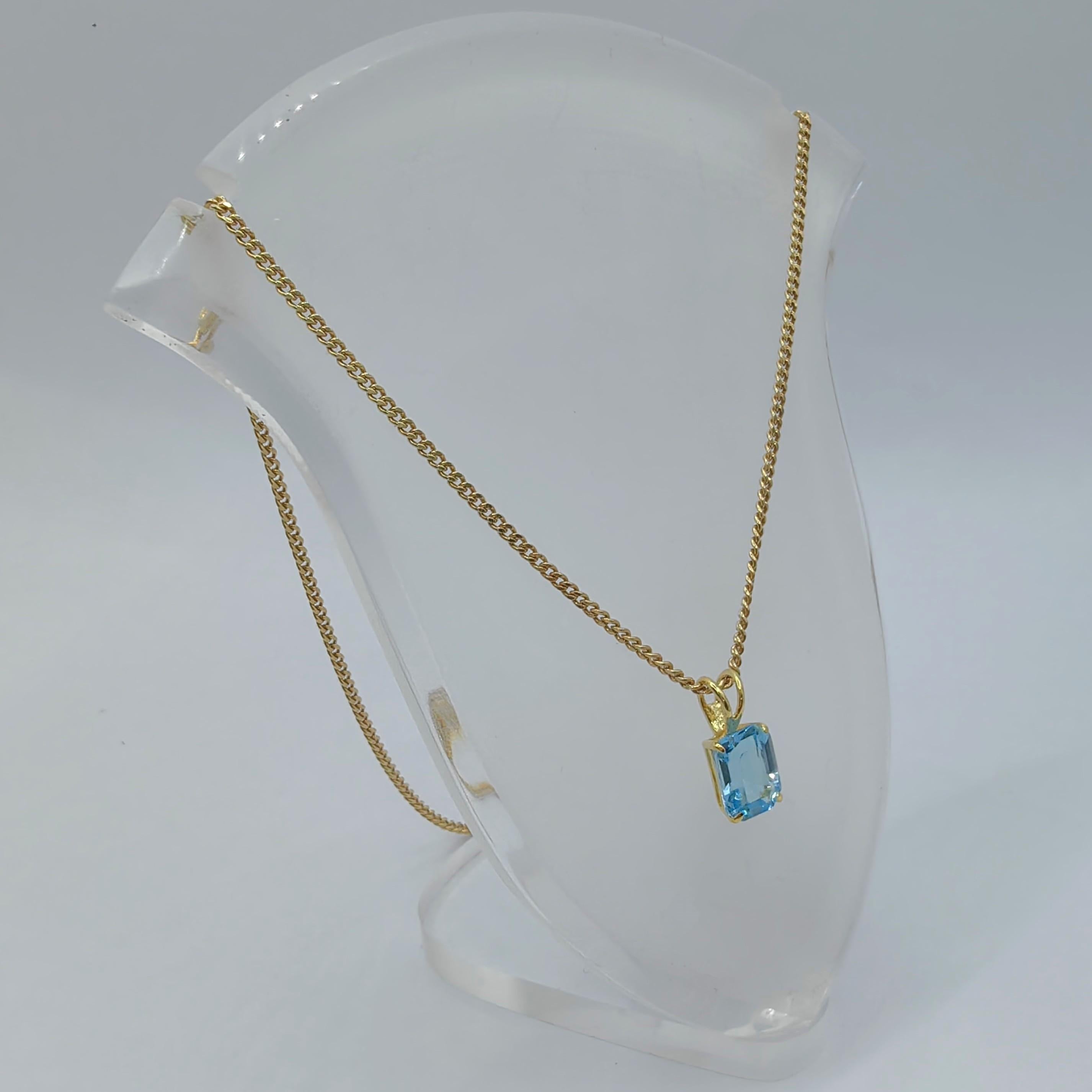 vintage blue topaz necklace