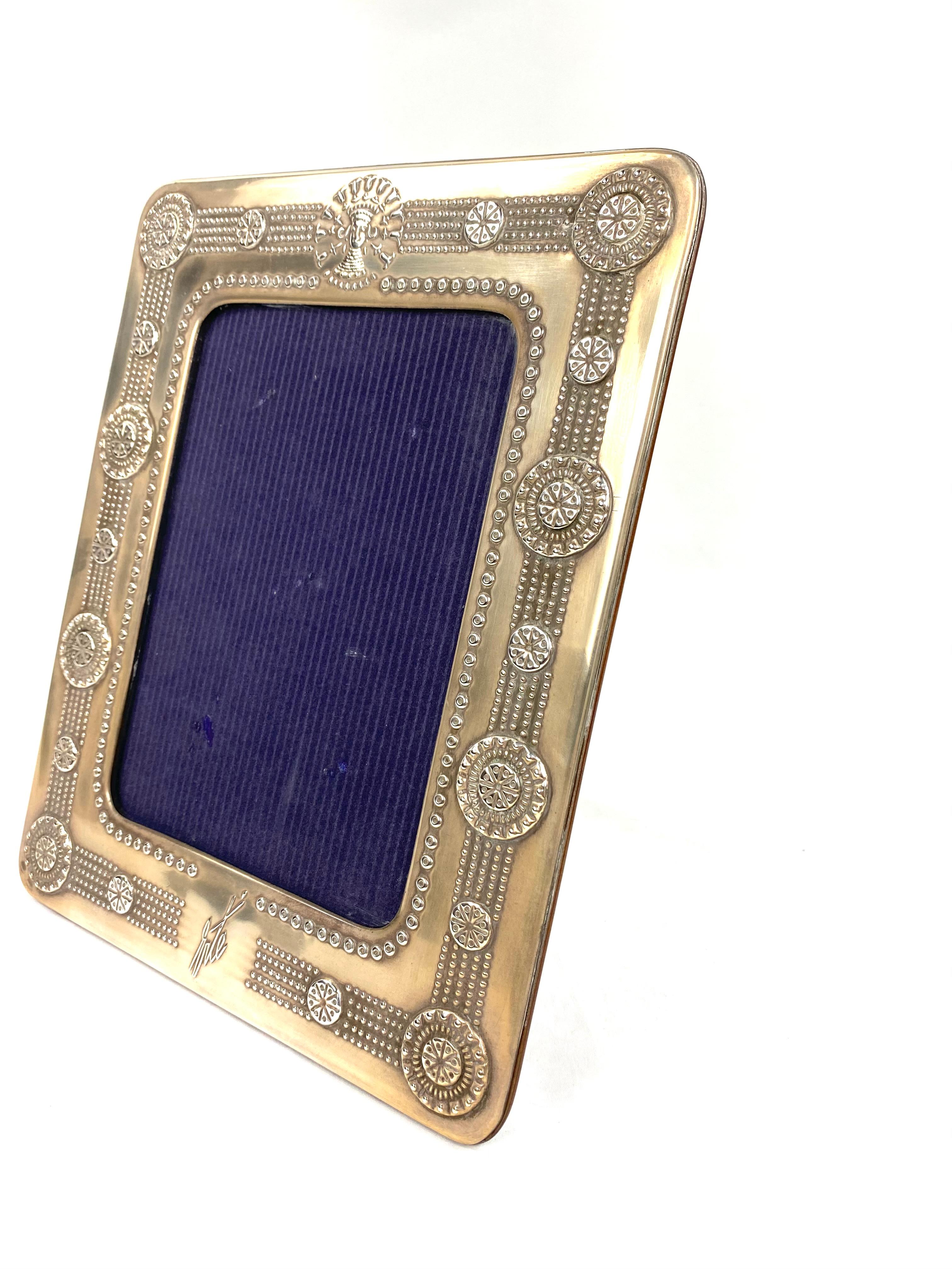 Vintage 1980's Erté Sterling Silver and Wood Frames, Set of 2 1