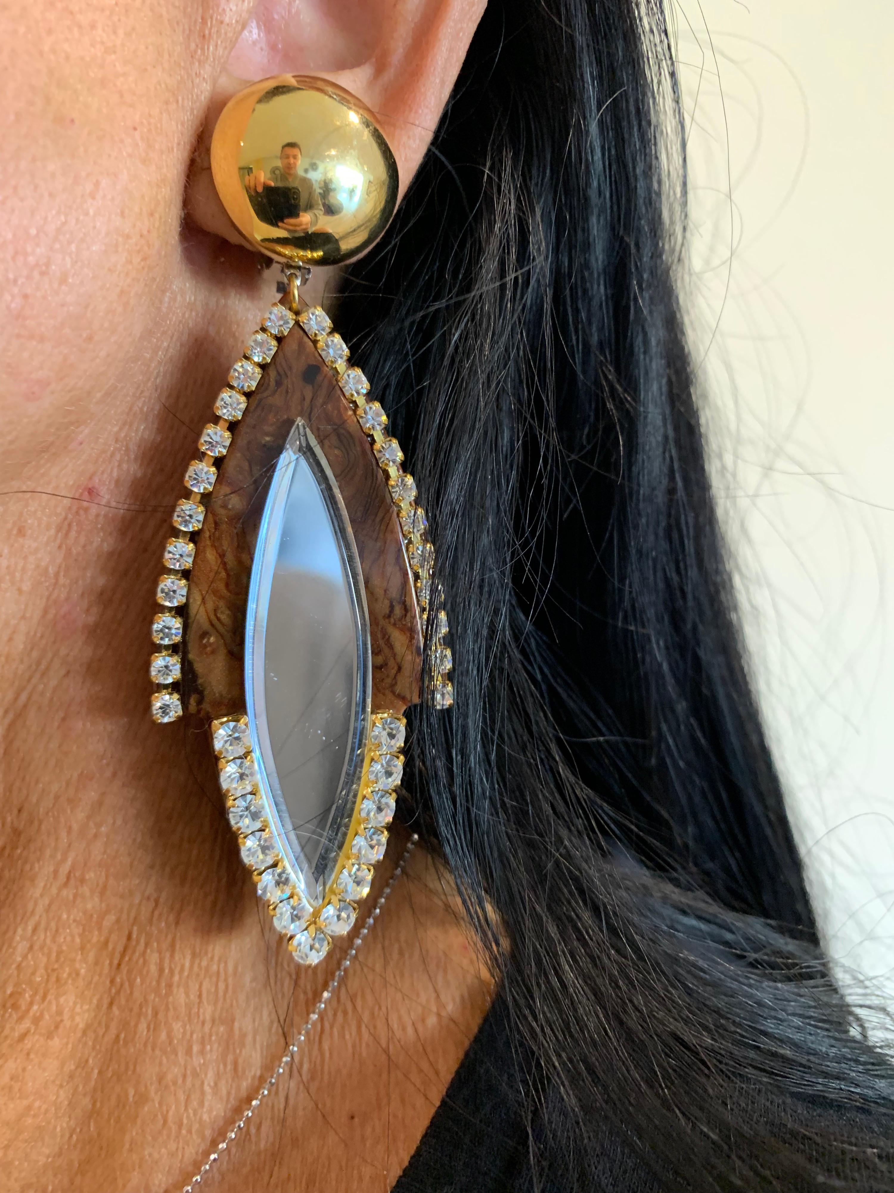 statement diamante earrings