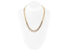 Vintage 1980s Forstner Two Strand Gold Necklace & Bracelet