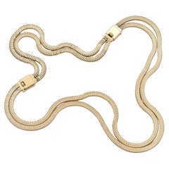 Vintage 1980s Forstner Zwei Strang Gold Halskette & Armband
