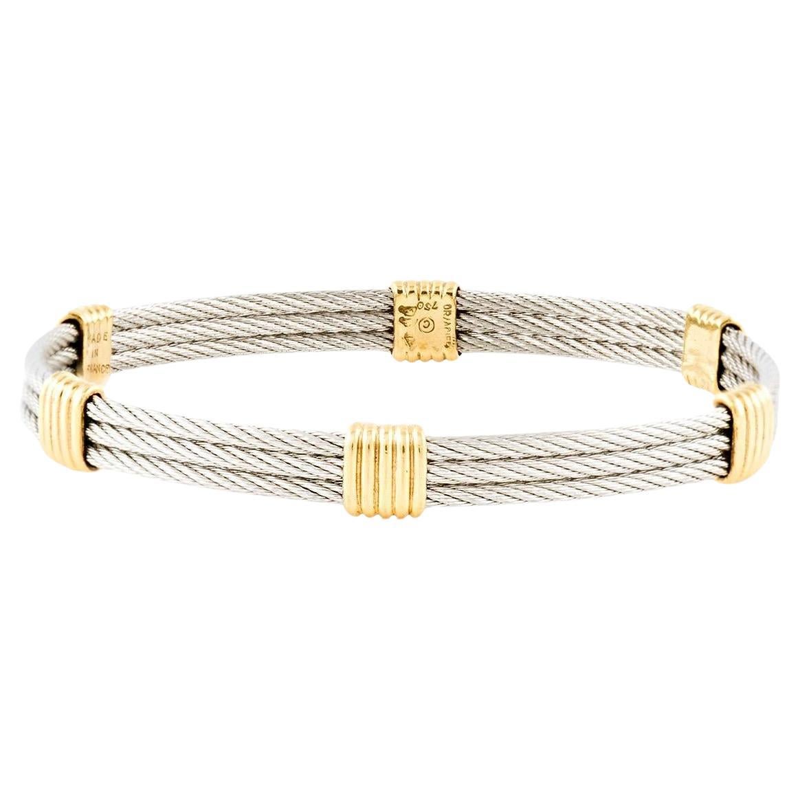 Pulsera brazalete de cable Fred Paris vintage años 80