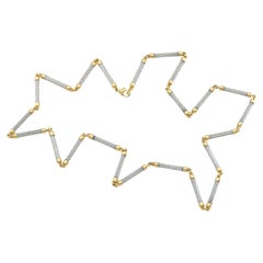 Vintage 1980s Fred Paris Two-Toned Chain Necklace