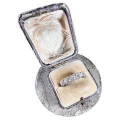 Vintage 1980s, French 18ct White Gold Stamped, 1.75ct Five Stone Diamond Ring