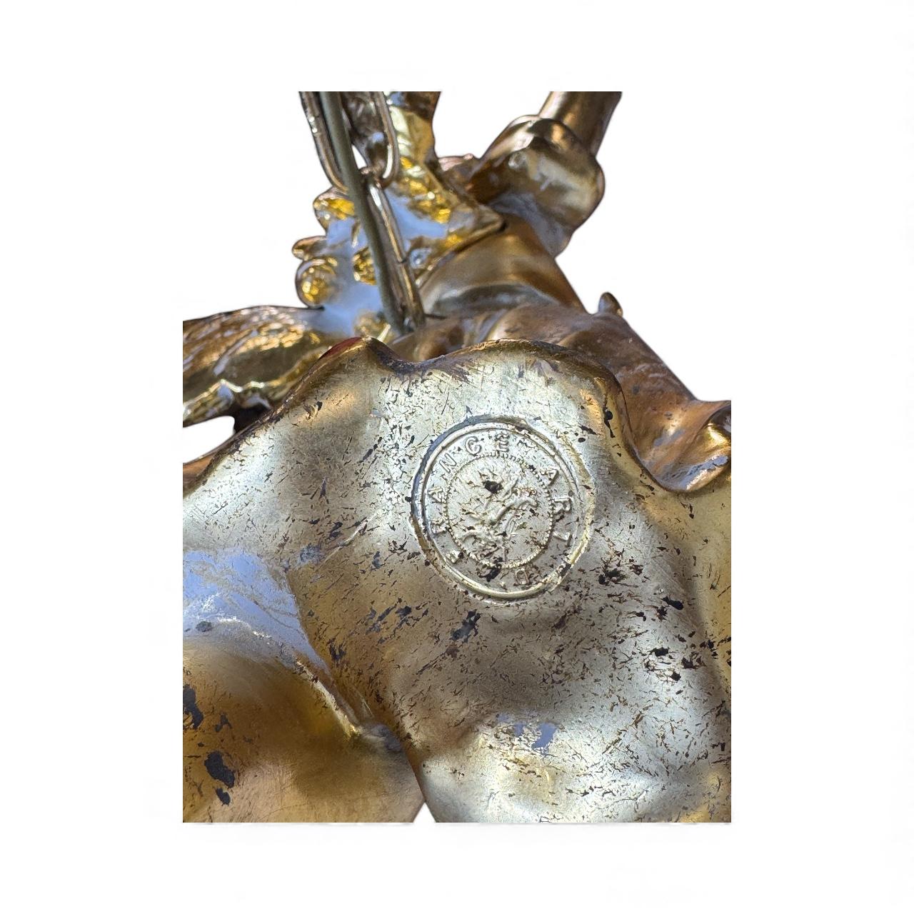 Lámpara colgante de araña francesa de los años 80 Vintage Winged Lady Angel Fairy Chandelier en venta 12