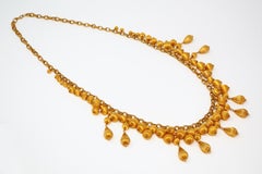 Collana vintage anni '80 Gerard Yosca Golden Ball Cluster Statement, firmata