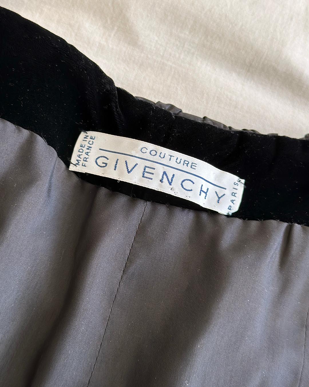 Vintage 1980s Givenchy Couture Velvet Gown For Sale 5