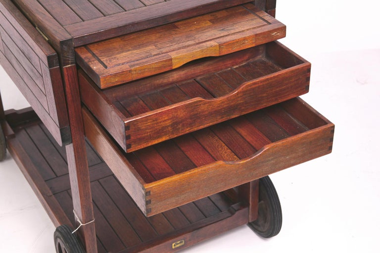 Vintage 1980s Gloster Teak Serving Cart, Bristol, England at 1stDibs