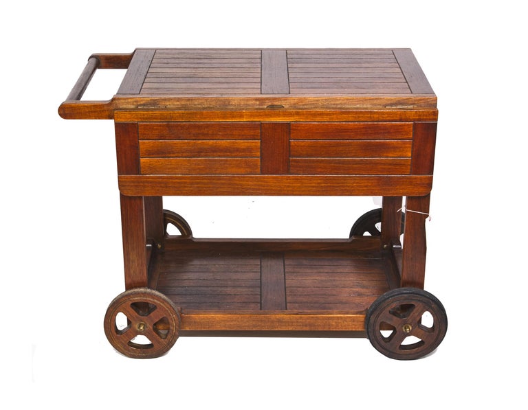 Vintage 1980s Gloster Teak Serving Cart, Bristol, England at 1stDibs