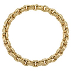 Vintage 1980s Gold Kabel Link Halskette Halsband