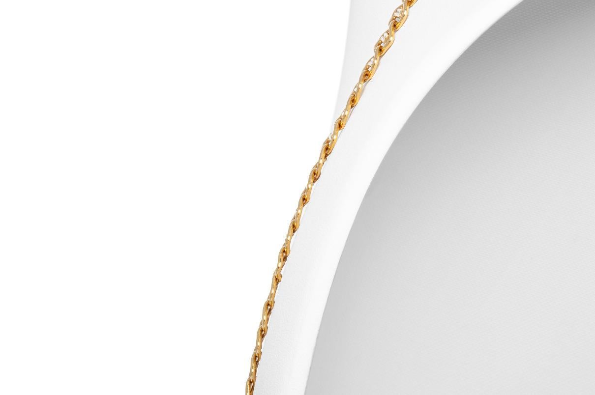Vintage By 1980 - Collana a catena a maglie quadrate funky in oro In condizioni buone in vendita a New York, NY