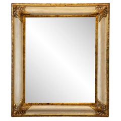 Vintage 1980s Gold Gilt and Milk Paint Mirror