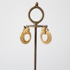 Vintage 1980's Gold Givenchy Hoop Clip on earrings Givenchy Jewellery