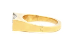 Vintage 1980s Gold Hinged Bangle with Diamonds and Sapphires