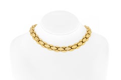 Vintage 1980s Gold Link Collar Necklace