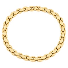 Vintage 1980s Gold Link Collar Necklace