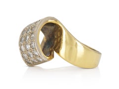 Vintage 1980s Gold Ring with Diamonds