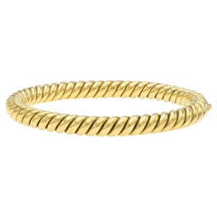 Bracciale d'oro vintage anni '80 con braccialetto a spirale