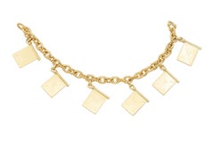 Vintage 1980s Hermes Nautical Flags Charm Bracelet