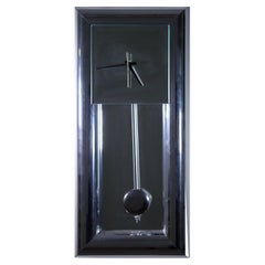Vintage 1980''s Hollywood Regency Mirrored Wall Clock Accessory Art Product