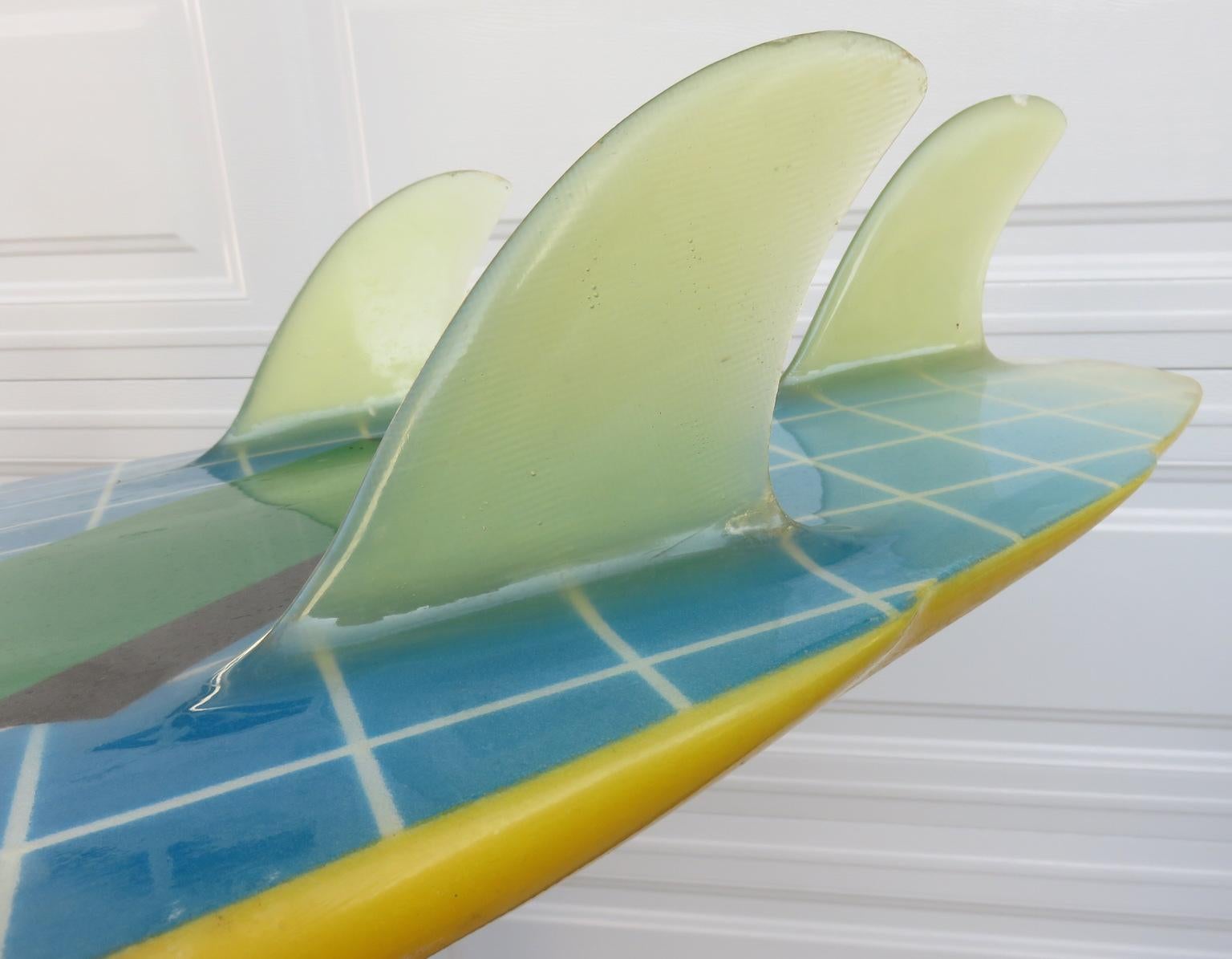 New Zealand Vintage 1980s Hot Buttered Surfboard by Terry Fitzgerald