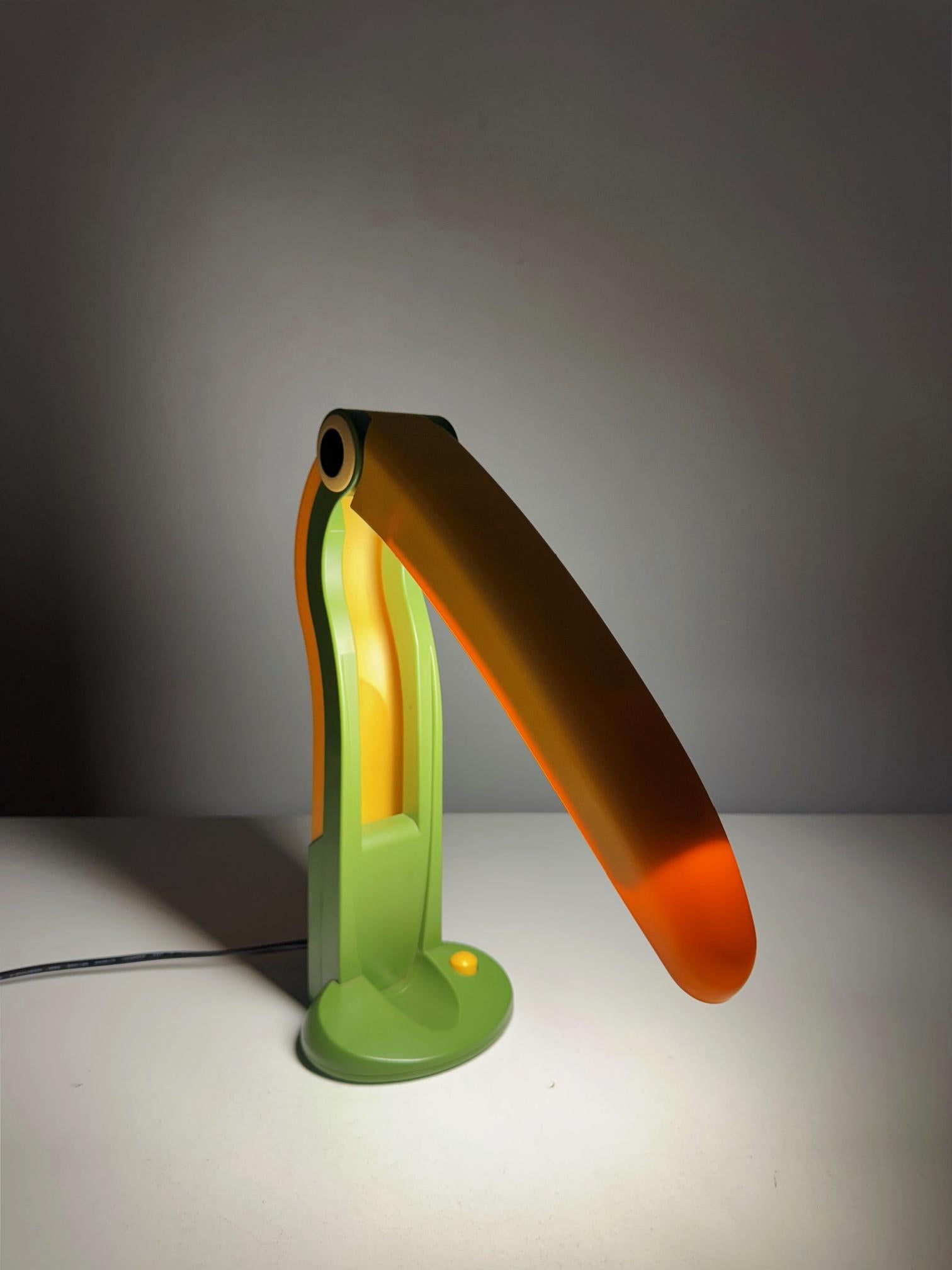 Vintage 1980 H. AT&T. Lampe de bureau Huang Toucan, Taiwan en vente 7
