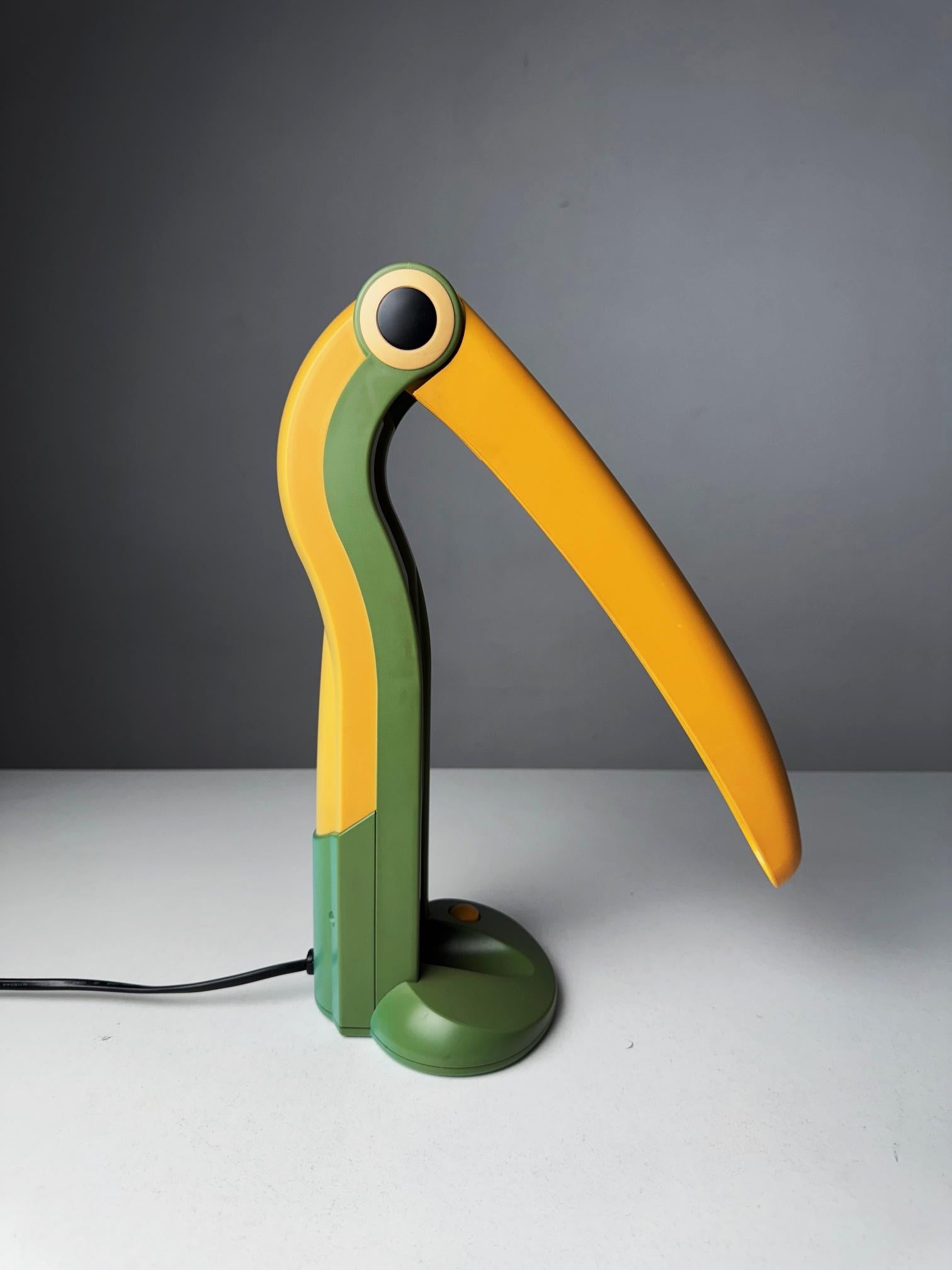 Vintage 1980 H. AT&T. Lampe de bureau Huang Toucan, Taiwan Bon état - En vente à BARCELONA, ES