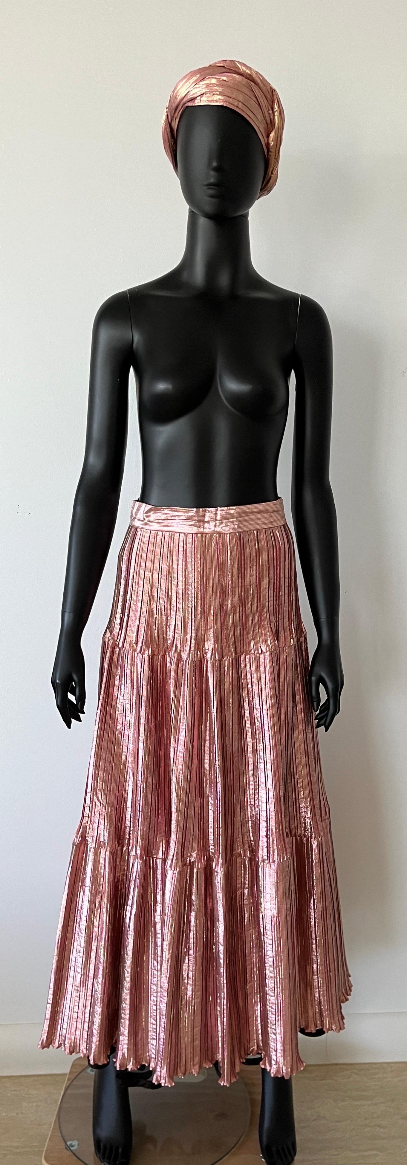 Vintage 1980s John Cavill Australia plissé pleat skirt suit with belt For Sale 12