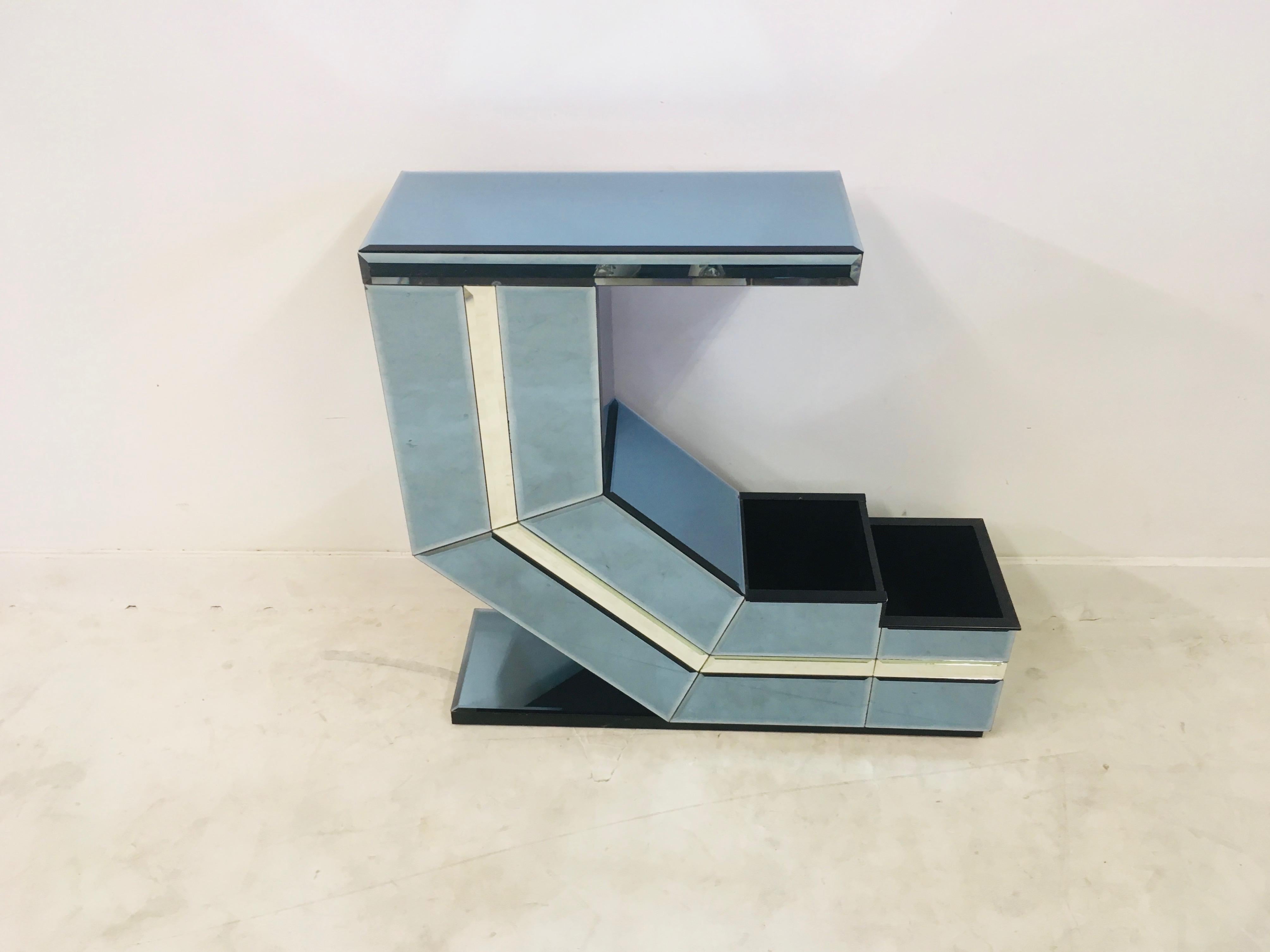 colored console table