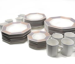 Vintage 1980s Jack Lenor Larsen for Mikasa Dinnerware Set for 8